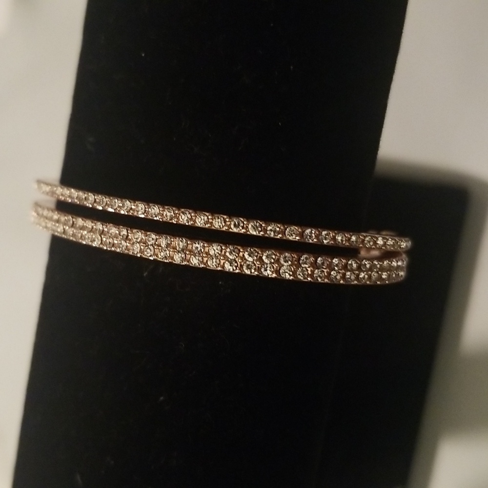 Women's Vince Camuto Cuff  Rose Gold and Rhinestones Bracelet; One Size